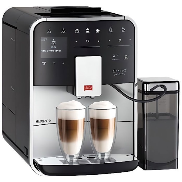 Automatisk kaffe maskine Melitta CAFFEO Barista TS Smart med cappuccino dampdyse 15 bar sølv.