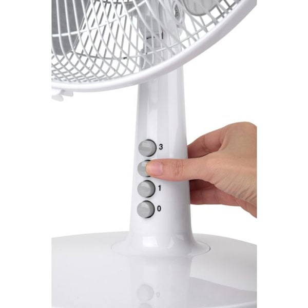 Gulvventilator - BLACK & DECKER - BXEFP40E - 3 hastigheder - automatisk oscillation - justerbar hældning Vit