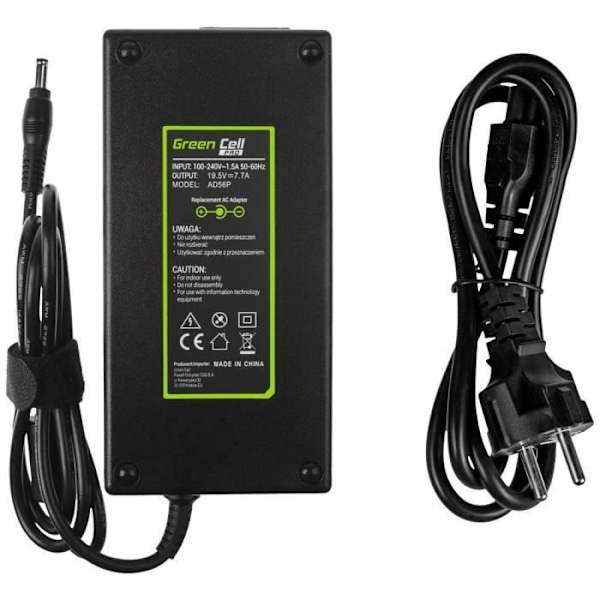 Strømforsyning til bærbar computer - GREENCELL - GC-AD56P - 150 W 19.5 V 7.7 A