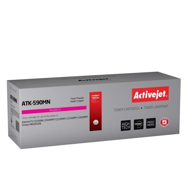 Tulostustonni - Activejet - ATK-590MN - Magenta - Yhteensopiva Kyocera - 5000 sivua