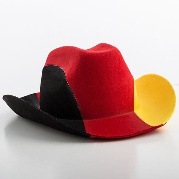 Cowboyhat - Tyskland - Rød - 100% Polyester - Unisex - Voksen