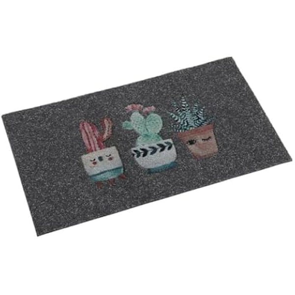 Paillasson - VERSA - Kaktus - Kokosfiber - Termoplastisk - 40 x 70 cm Flerfärgad