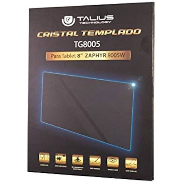 Härdat glasskydd - TALIUS - Zaphyr 8005 - 9H hårdhet - Oleofobisk beläggning - Anti-fingeravtryck