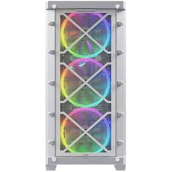 PC-pelikotelo - NFORTEC - DRACO X - 4x 120mm PWM ARGB - ARGB-ohjain - Karkaistu lasi