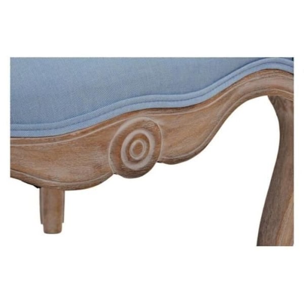Lænestol DKD Home Decor Blå Polyester Træ (58 x 56 x 69 cm)