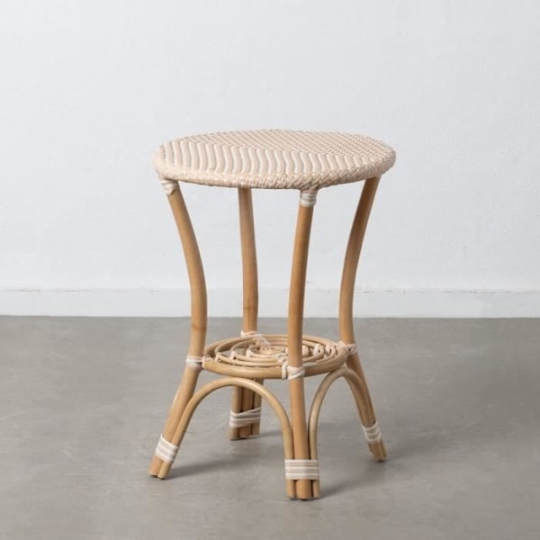 Sivupöytä - Beige luonnonrottinki - 50 x 50 x 67 cm