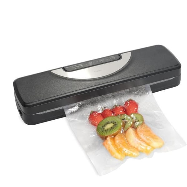 Vakuummaskine - LIVOO - DOM504 - 110W - 2 funktioner - 3 indstillinger afhængigt af fødevare - Rulle med plastfolie inkluderet - Indbygget cutter Svart