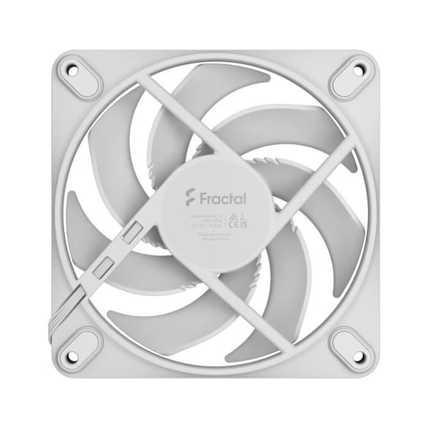 PC-tuulettimet - FRACTAL DESIGN - Momentum 12 - FDB - PWM-ohjaus - Melua vähentävät lapaset - Valkoinen Valkoinen