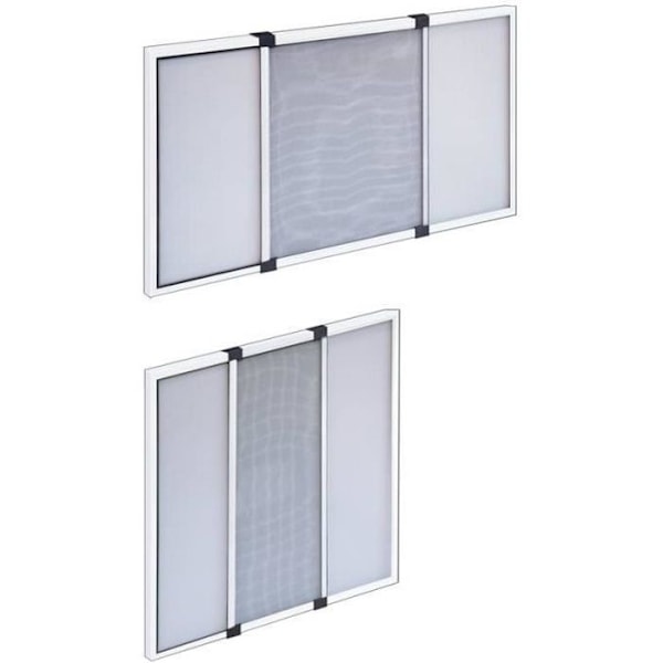 Udtrækkelig myggenet - TELESIO - 70X50 - Hvid - Aluminium - Justerbar Vit