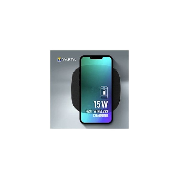 Langaton laturi - Varta - Pro - 15W - USB-C - Yhteensopiva Qi