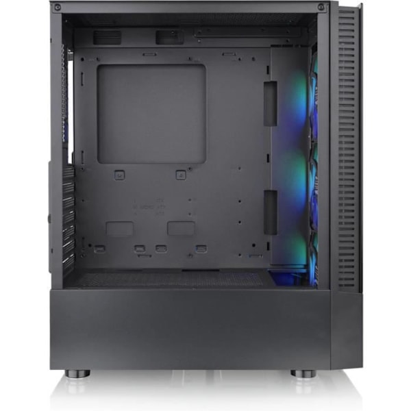 Mid Tower PC-taske uden strømforsyning - THERMALTAKE View 200 TG ARGB (Sort) - ATX/Micro ATX - 3x120mm A-RGB - USB 3.0/2.0 - Hærdet glas