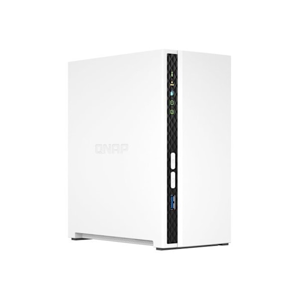Lagringsserver (NAS) - QNAP - TS-233 - Quad-core ARM Cortex A55 med integrerad NPU Vit