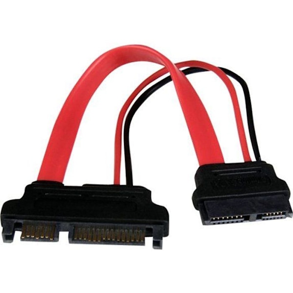 Ohut SATA-SATA-sovitin virtalähteellä - STARTECH.COM - ATA-sovitin - Serial ATA 150/300/600