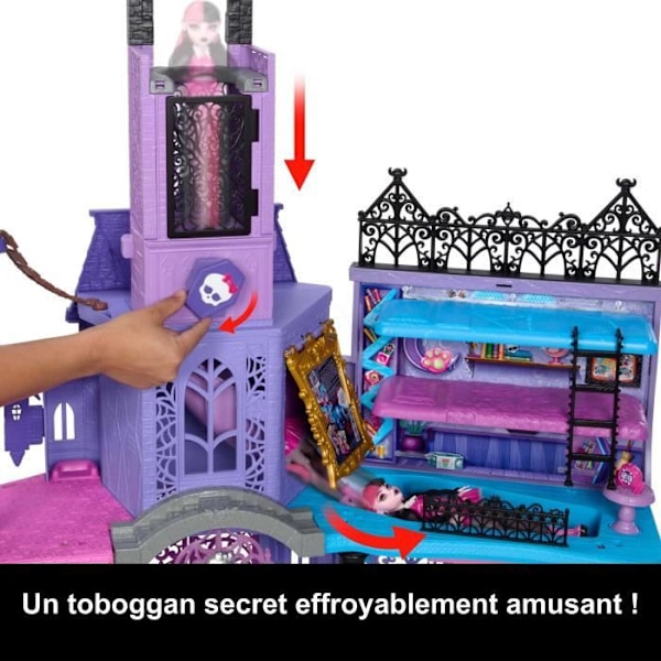 MONSTER HIGH Kummituskoulu - Nukkekoti, yli 35 tarviketta - Monster High - HLP88 Flerfärgad