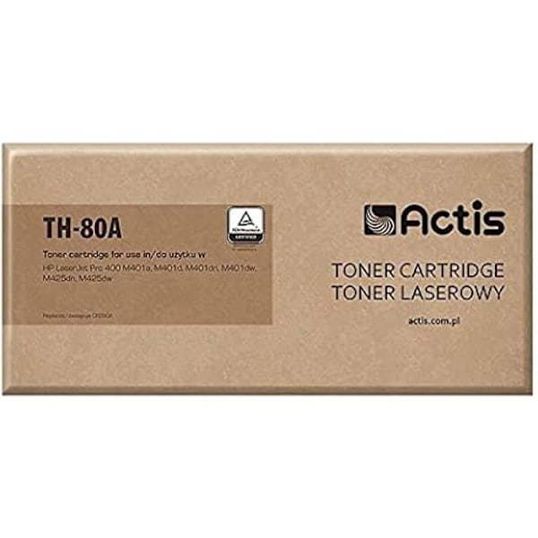 Tonerpatron - ACTIS - TH-80A - Sort - 2700 sider - Dobbelttryk