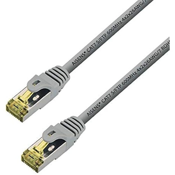 RJ45 Cat.7 600 MHz S/FTP Pimf AWG26 patch-kaapeli - AISENS - A146-0338 - 10 m - harmaa