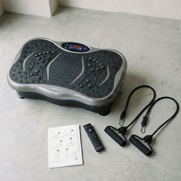 Vibrationsplatform - INNOVAGOODS - Vivflow - Bluetooth - 99 niveauer - Elastiske bånd Svart