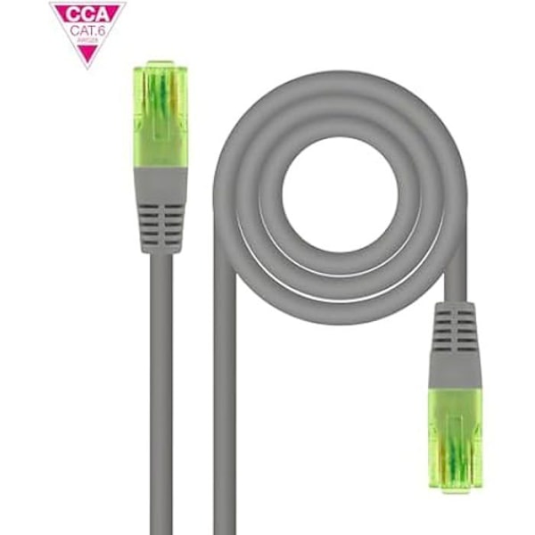 RJ45 CAT.6 UTP AWG26 CCA netværkskabel - NANO KABEL - 10.20.1415 - 15m - Grå