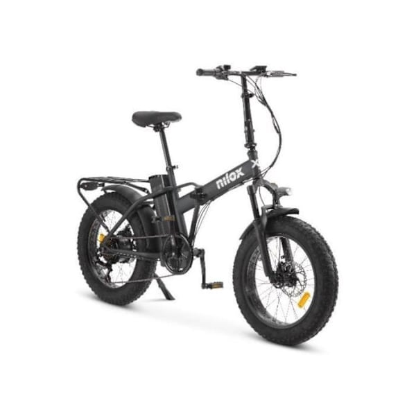 Nilox 250W taitettava sähköpyörä 70km akunkesto 20? 6 nopeutta LCD Teräs Musta