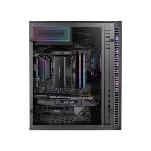 Mars Gaming Mc-blaze PC-kabinet ATX Ventilator FRGB 80mm LED RGB Strimmel Front Sort