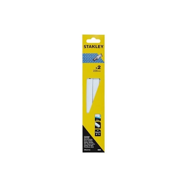 Sapelin terät - Stanley - Sta22142-Xj - 2 kpl pakkaus - 22,8 cm - Bi-metalli, paksu metalli