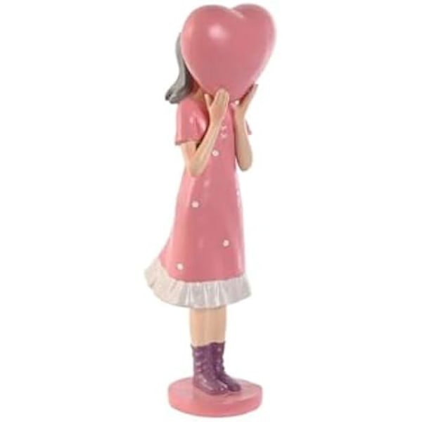 Dekorativ figur - HOME ESPRIT - Mauve Rose - 10 x 8,5 x 31 cm - Interiør - Pige Flerfärgad