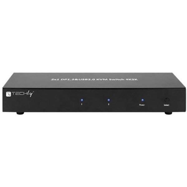 Verkkokytkin DisplayPort TECHly IDATA-DP-KVM2 IDATA-DP-KVM2 2-porttinen Display-Port 3840 x 2160 pikseliä 1 kpl musta