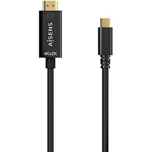 AISENS A109-0624 USB Type-C MACHO HDMI MACHO 4K HDMI Converter Kabel 1,8M NEGRO Svart