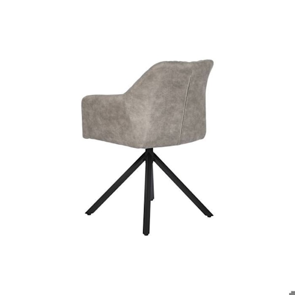 Mikrofiber loft metal stol DKD Home Decor mörkgrå