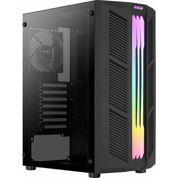 Aerocool keskitornikotelo ATX Aerocool Prime lasipaneelilla (musta) musta