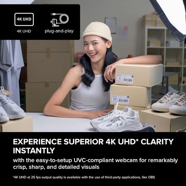 LUOVA LIVE USB-WEBCAM! CAM SYNC 4K UHD KOMPENSOINTIIN