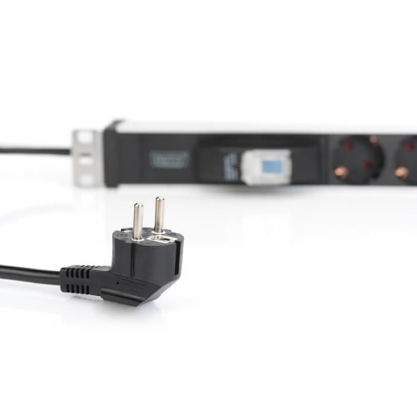 Digitus Dn-95417 Strømfordelingsenhed 1U Sort, Sølv 6 Stikkontakter