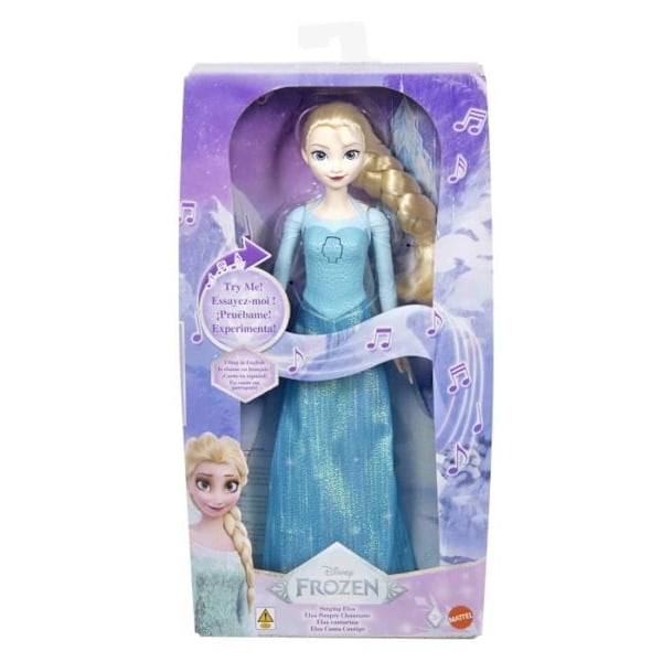 Disney - Frost - Elsa Syngende Dukke - Sang på 4 Sprog - 3 år+ - JDX48