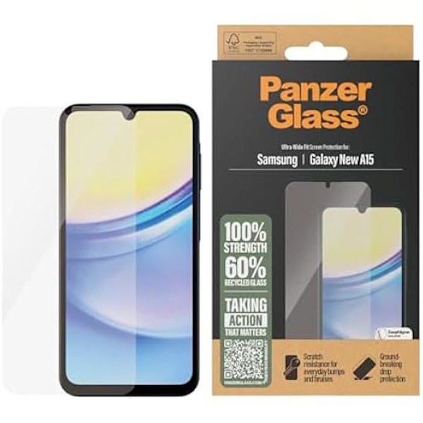 Skærmbeskyttelse - PANZER GLASS - Samsung Galaxy A16 - Hærdet glas - Ridsefrit - 3 års garanti