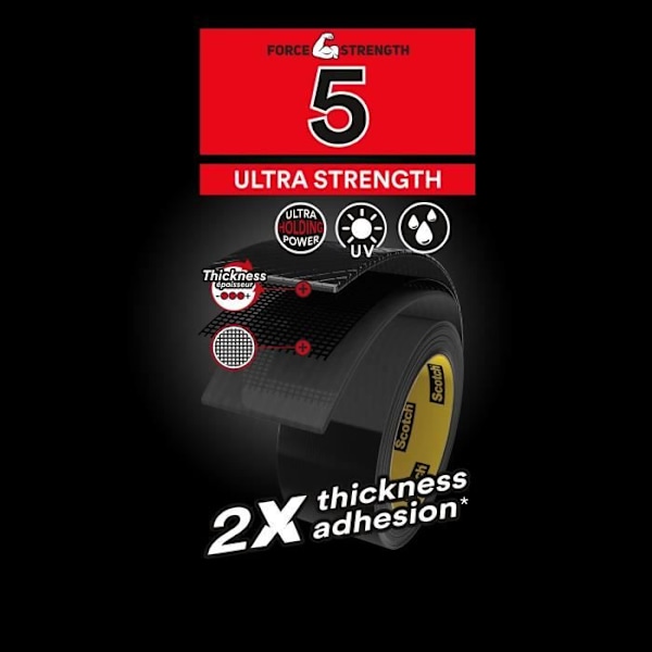 3M Korjauskangas Extremium Ultra - Musta - 25mx48mm sort