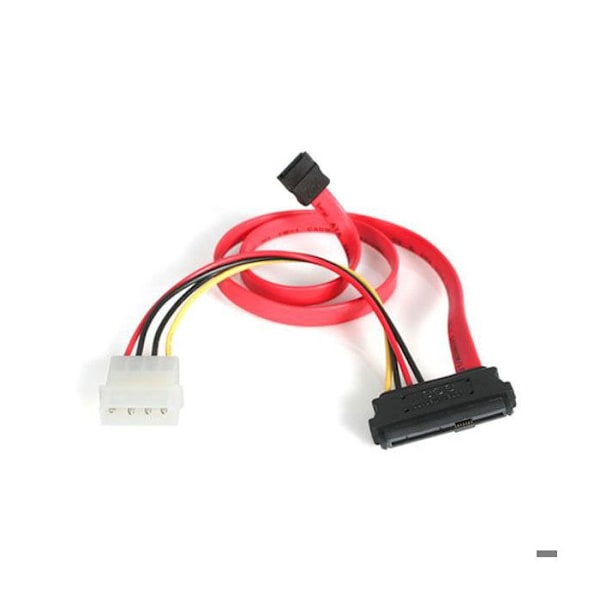 Kaapeliadapteri - StarTech - SFF-8482 -> SATA - 46 cm - LP4-virta - Punainen