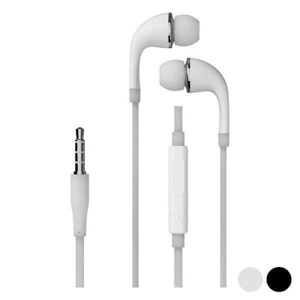 In-ear headset - Not specified - 3.5 mm - Wired - With microphone - Black/White Svart