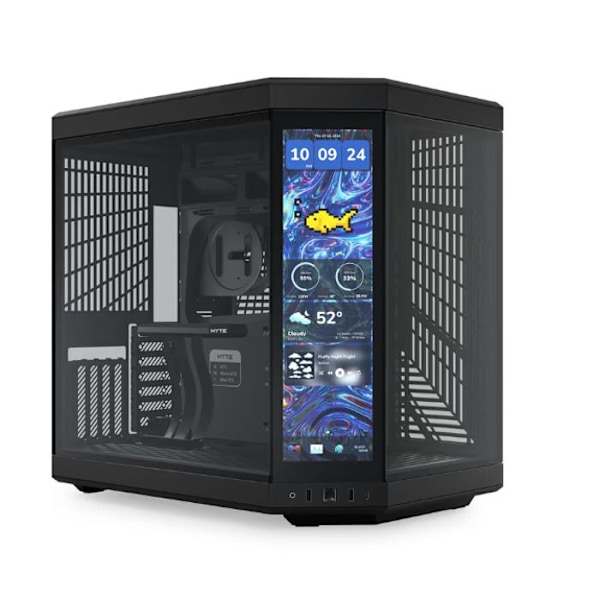 PC-kotelo - Hyte - Y70 Touch Infinite ATX - Musta - Lasiovi - Useita USB-portteja musta