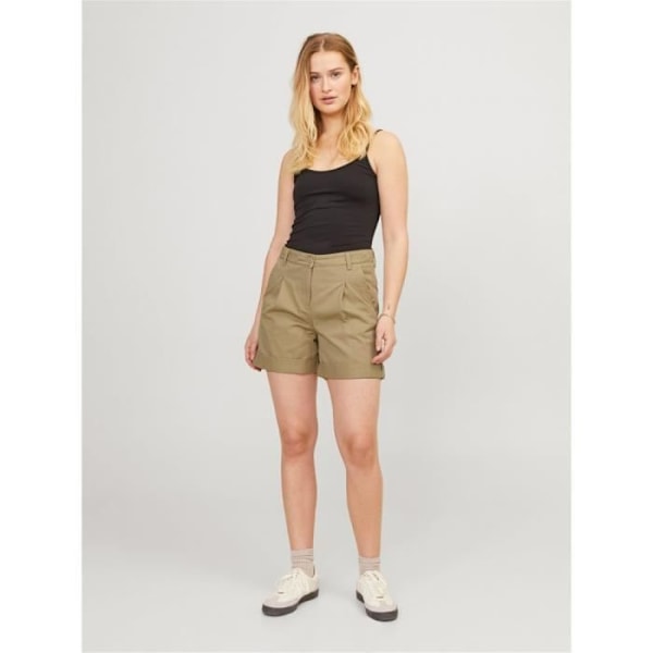 Bermuda shortsit naisille - Jack & Jones - 80% kierrätettyä puuvillaa - beige väri Beige M