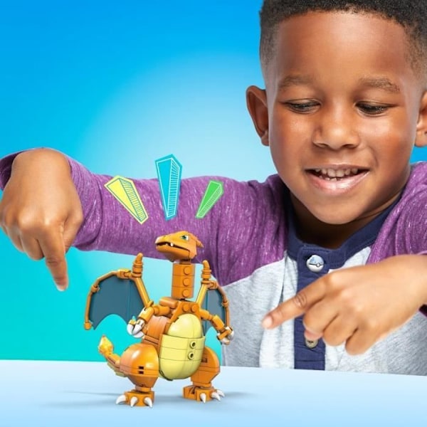Mega Construx - Pokemon Charizard at bygge - Bygge klodser - Fra 8 år GWY77 Flerfärgad