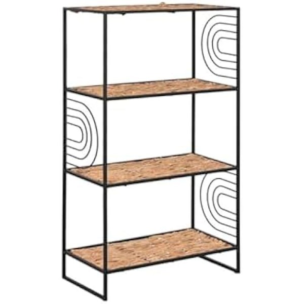 Hylde - HOME ESPRIT - Sort - Metal - 90 x 52 x 27,5 cm - Nem montering mångfärgad