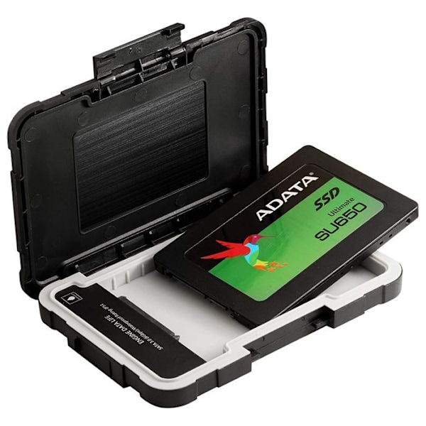 Eksternt kabinet 2,5" SATA 6Gb-s 600 MB-s USB 3.0 sort - ADATA - ED600 - Stød- og vandafvisende