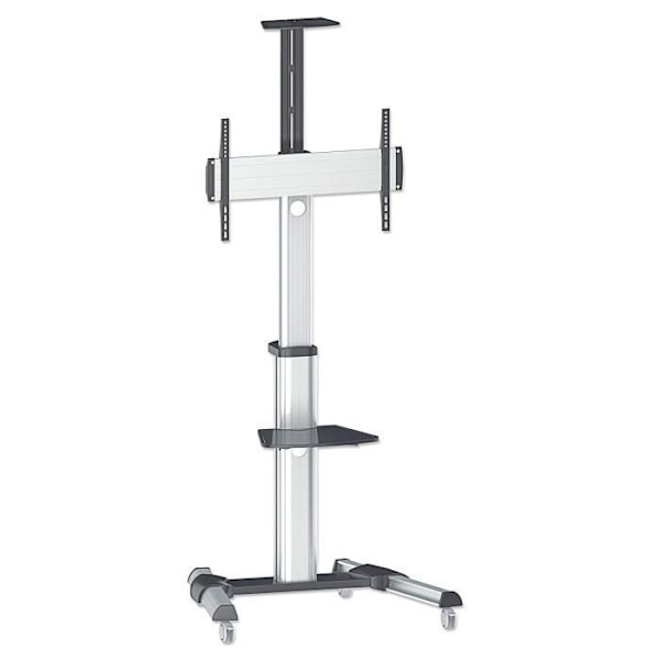 Manhattan Tuki Muuri Tuki TV monimedia pyörillä 50 kg 37" BIS 70" Musta-Hopea 1661