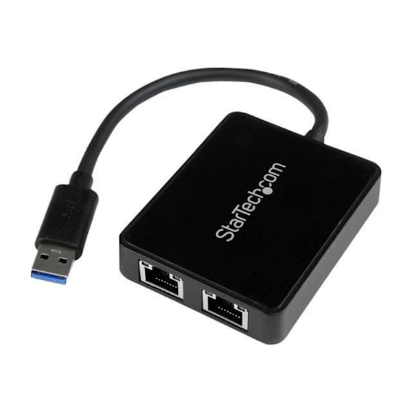 USB 3.0 - 2 Gigabit Ethernet -portit verkkosovitin - STARTECH.COM - USB - 2x RJ45-muunnin