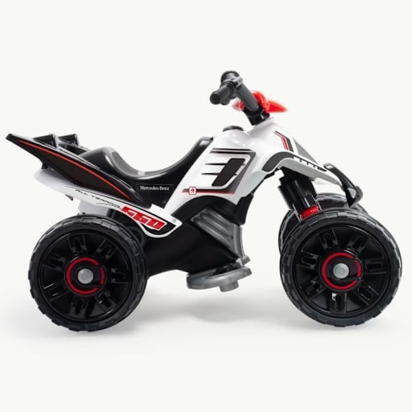 Elektrisk quad ATV 12V Mercedes - INJUSA - Til børn fra 3 år og derover - Batteri og oplader medfølger Vitt och rött