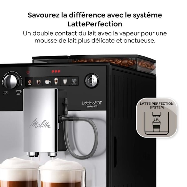 Automatisk kaffemaskine - MELITTA - Latticia® OT F300-101 - Sølv