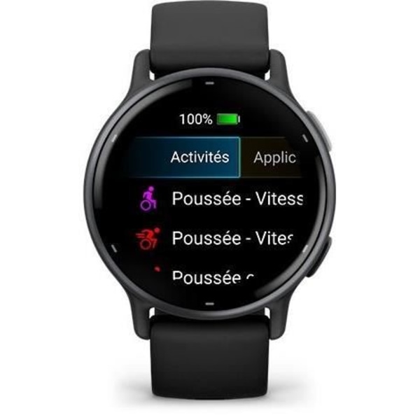 Smartwatch - GARMIN - Vivoactive 5 - Sort silikonearmbånd Grå