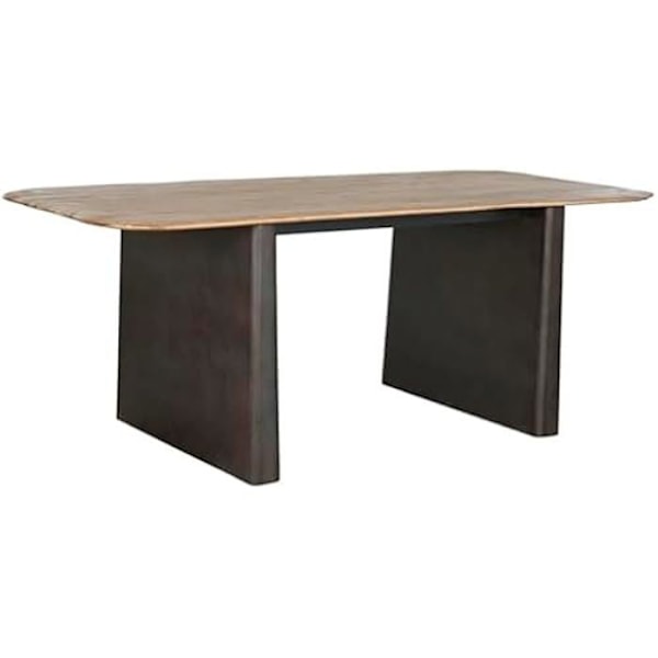 Spisebord - HOME ESPRIT - Mørkebrun - 200 x 90 cm - 6 steder - Massivt træ Flerfärgad