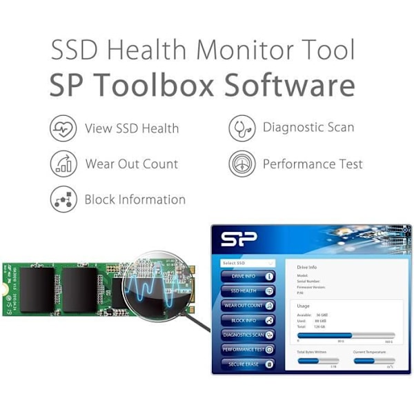 SSD M.2 2280, 1To, Value Series 3D TLC NAND, SLC Cache - Max 560/530 Mb/s