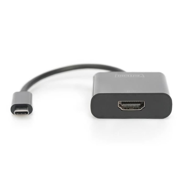 Digitus DA-70852, 0,15 m, USB C, HDMI Type A (vakio), uros, naaras, suora